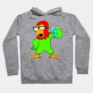 Parrot with Sunglasses & Drink Hoodie